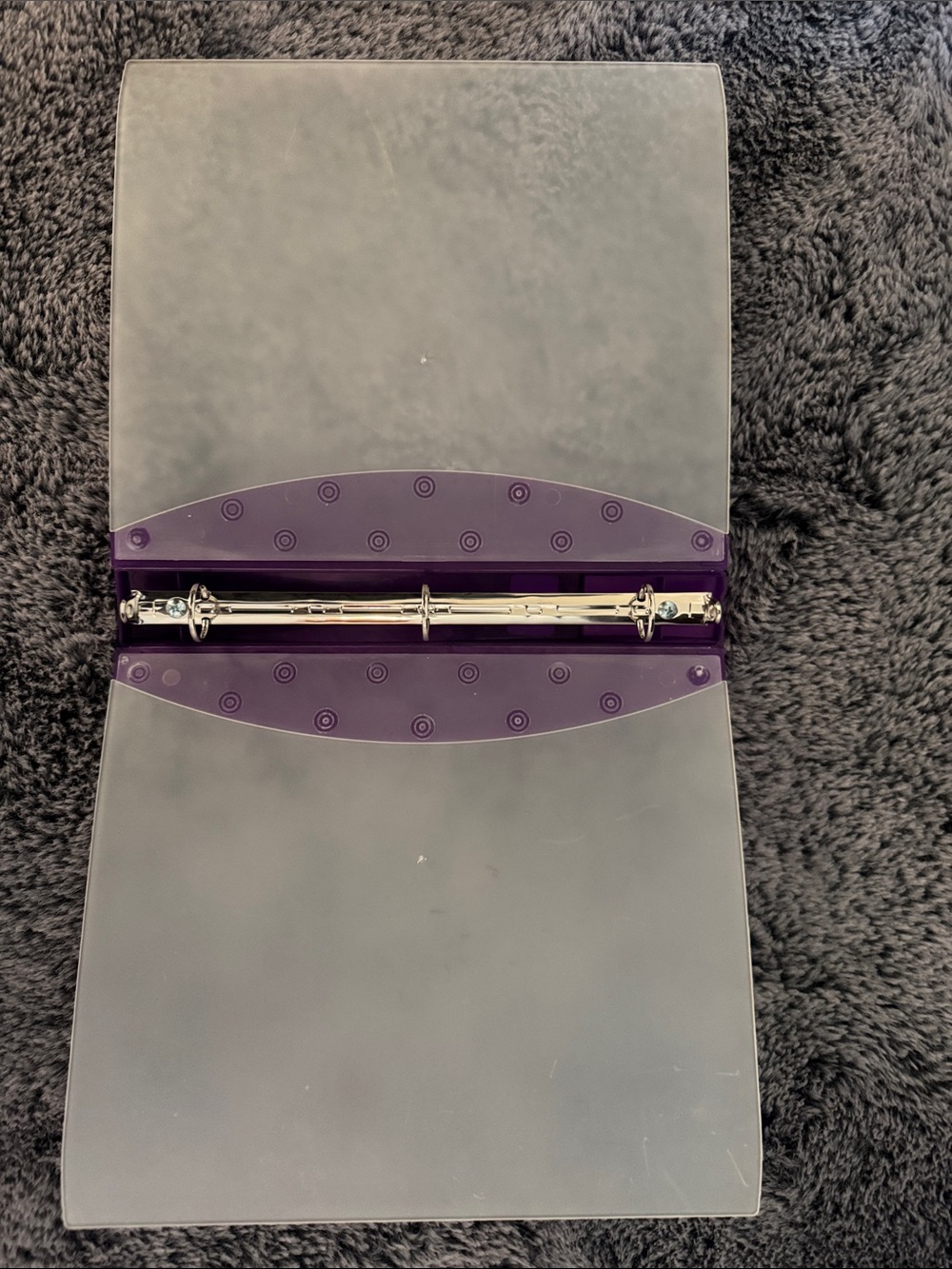 Purple Accented 3-Ring Binder with Frosted Covers